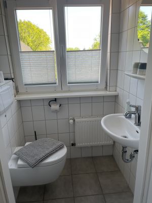 Im 1. Stock unseres Ferienhaus befindet sich das Schlafzimmer und ein separates WC.