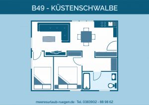 Bild 3: B49 Urlaub auf Rügen mit dem Ostseestrand fast vor der Haustür, 2 SZ