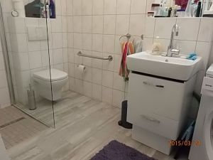 bodengleiche Dusche und Waschmaschine