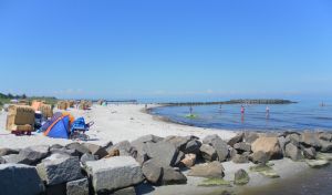Auch am Hundestrand sind Strandkörbe zu finden.