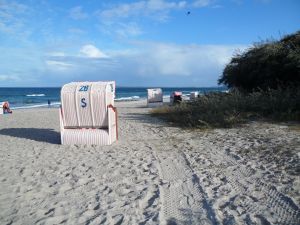 Strandkorb Strandkörbe sind in Hohwacht ausleihbar.